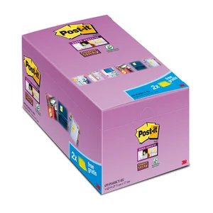 Memoblok Post-it 655 Super Sticky 76x127mm geel 14