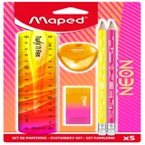 Tekenset Maped Neon set à 5 delen assorti