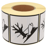 DULA Waarschuwingsetiket ADR Environment, Health en Safety 100x100 mm - Kern 76mm - 1000 per rol