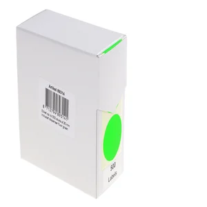 Etiket Rillprint 35mm op rol fluor groen 500 stuks