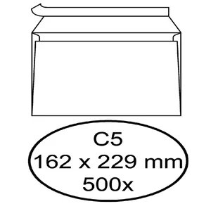 Envelop Hermes bank C5 162x229mm zelfklevend wit d