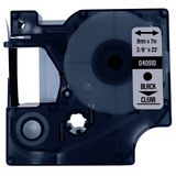 DULA - Dymo D1 40910 / S0720670 Zwart op transparant 9mm x 7m