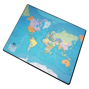 Onderlegger Esselte 40x53cm met wereldkaart Nederl