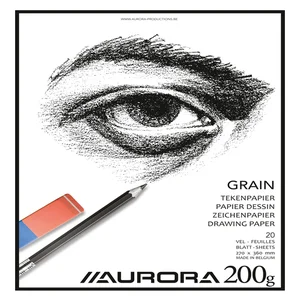 Tekenblok Aurora 27x36cm 20 vel 200 gram Grain pap