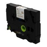 DULA - Brother TZe-124 label tape - goud op transparant 9mm x 8 m