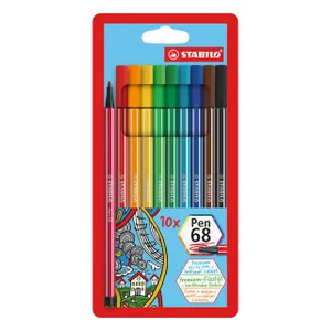 Viltstift STABILO Pen 68/10 medium assorti etui à