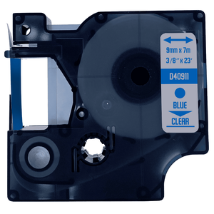 DULA - Dymo D1 40911 Blauw op transparant 9mm x 7m