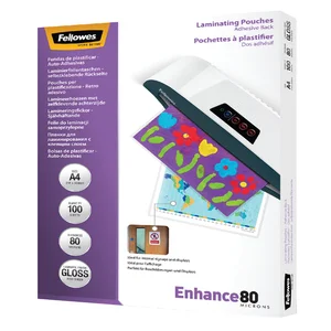 Lamineerhoes Fellowes A4 zelfklevend 2x80micron 10