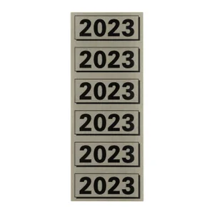 Rugetiket Elba 2023 57x25mm grijs