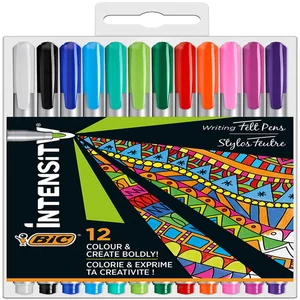 Fineliner Bic Intensity medium assorti pak à 12 st