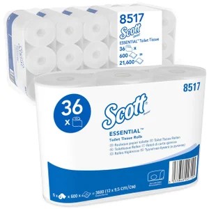 Toiletpapier Scott Essential 2-laags 600 vel wit 8