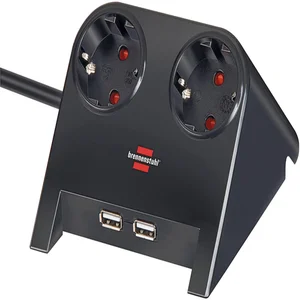 Stekkerdoos Brennenstuhl bureau 2vdig incl 2 USB