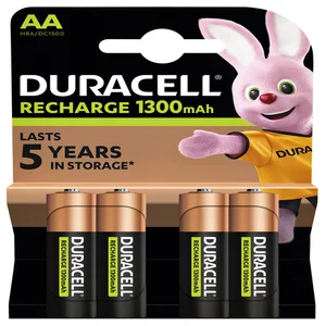 Batterij oplaadbaar Duracell 4x AA 1300mAh Plus