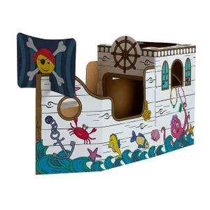 Kartonnen Piratenschip XL Bankers Box Play inkleur