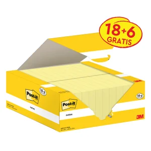 Memoblok 3M Post-it 653-CY 38x51mm geel voordeelpa