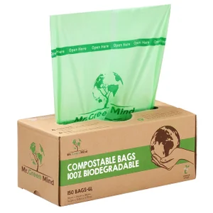 Afvalzak bio Mr.Green Mind 36x35cm 6 liter dispens
