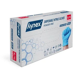 Handschoen Hynex nitril XL blauw 5gr extra sterk 1