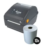 Zebra Bundel - Zebra labelprinter ZD421D USB + 10 rollen verzendetiketten