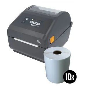 Zebra Bundel - Zebra labelprinter ZD421D USB + 10 rollen verzendetiketten
