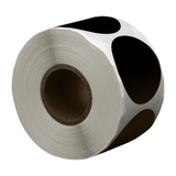 DULA Etiketten rond zwart 35mm - 500 stickers op rol - Sluitzegel