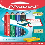 Whiteboardpotlood Maped Marker'Peps inclusief slijper set à 4 kleuren