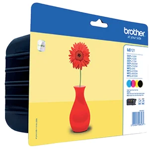 Inktcartridge Brother LC-121VALBP zwart + 3 kleure