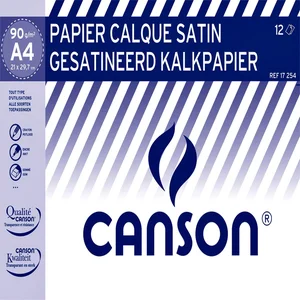 Kalkpapier Canson gesatineerd 12vel 90gr A4 doorsc