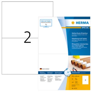 Etiket HERMA 10774 210x148mm weerbestendig wit 160