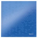 Notitieboek Leitz WOW A4 160blz 90gr lijn blauw