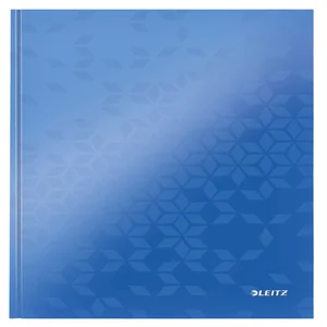 Notitieboek Leitz WOW A4 160blz 90gr lijn blauw