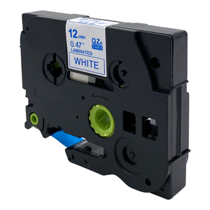 DULA - Brother TZe-233 label tape - blauw op wit 12mm x 8 m
