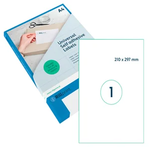 Etiket Rillprint 210x297mm mat transparant 25 stuk