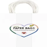 Tas met handvat Folia kraftpapier 110gr 18x21x8cm 20 stuks wit