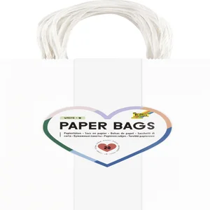 Tas met handvat Folia kraftpapier 110gr 18x21x8cm