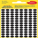 Etiket Avery 3009 rond 8mm zwart 416 stuks