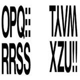 Etiket HERMA 4188 33mm letters O-Z zwart 16 stuks