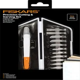 Precisiemes Fiskars Medium Duty set à 12 mesbladen wit