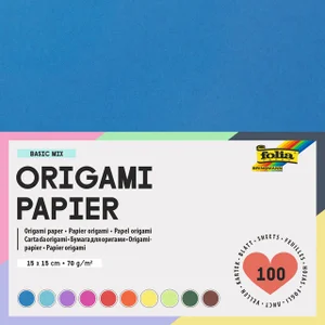Origami papier Folia 70gr 15x15cm 100 vel assorti
