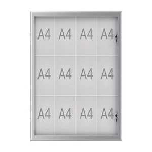 Buiten- binnenvitrine MAUL excite whiteb 12xA4
