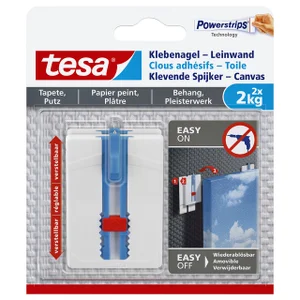 Klevende spijker tesa® canvas- behang en pleisterw