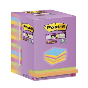 Memoblok Post-it Super Sticky 654 76x76mm color 16