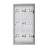 Buiten- binnenvitrine MAUL excite whiteb 9xA4