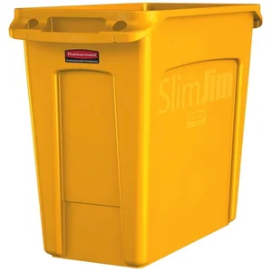 Afvalbak Rubbermaid Slim Jim Vented met luchtsleuv