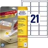 Etiket Avery L6023REV-25 63.5x38.1mm afneembaar wit 525 stuks