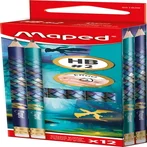 Potlood Maped Dragon HB met gum assorti 12 stuks
