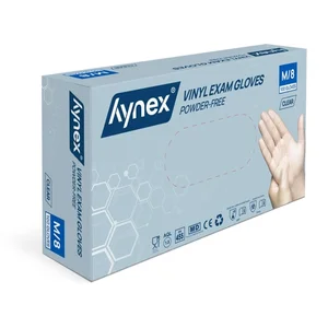 Handschoen Hynex vinyl M transparant 4.5gr 100 stu