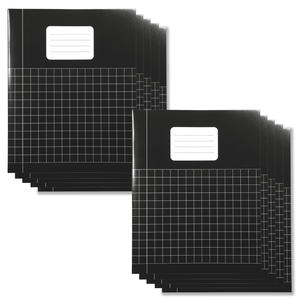 DULA Schriften A5 Ruit 10 mm - Zwart - 10 pak