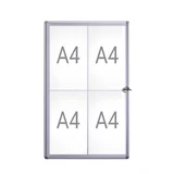 Binnenvitrine wand MAULextraslim whiteboard 4xA4 met slot