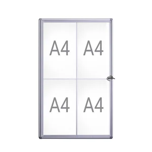 Binnenvitrine wand MAULextraslim whiteboard 4xA4 m