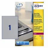 Etiket Avery L6013-20 210x297mm zilver 20 stuks
